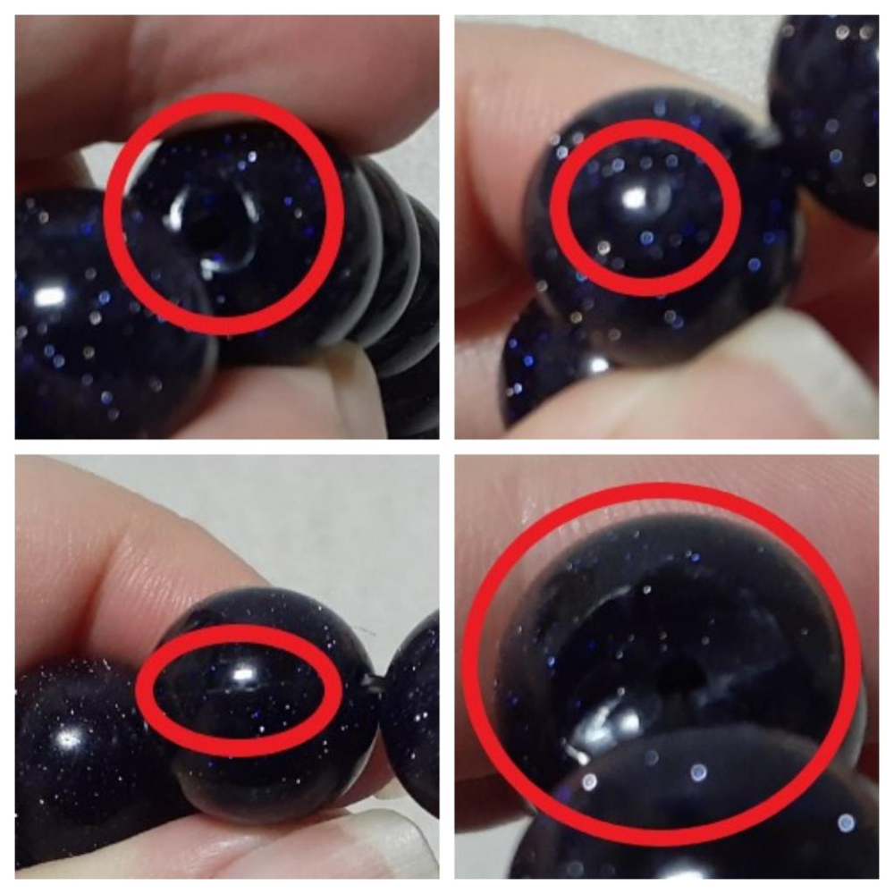 【三寶坊】藍砂石 綠砂石 15mm/13mm 手串/手珠/手鍊/手環 人造石 藍沙石 綠沙石-細節圖4