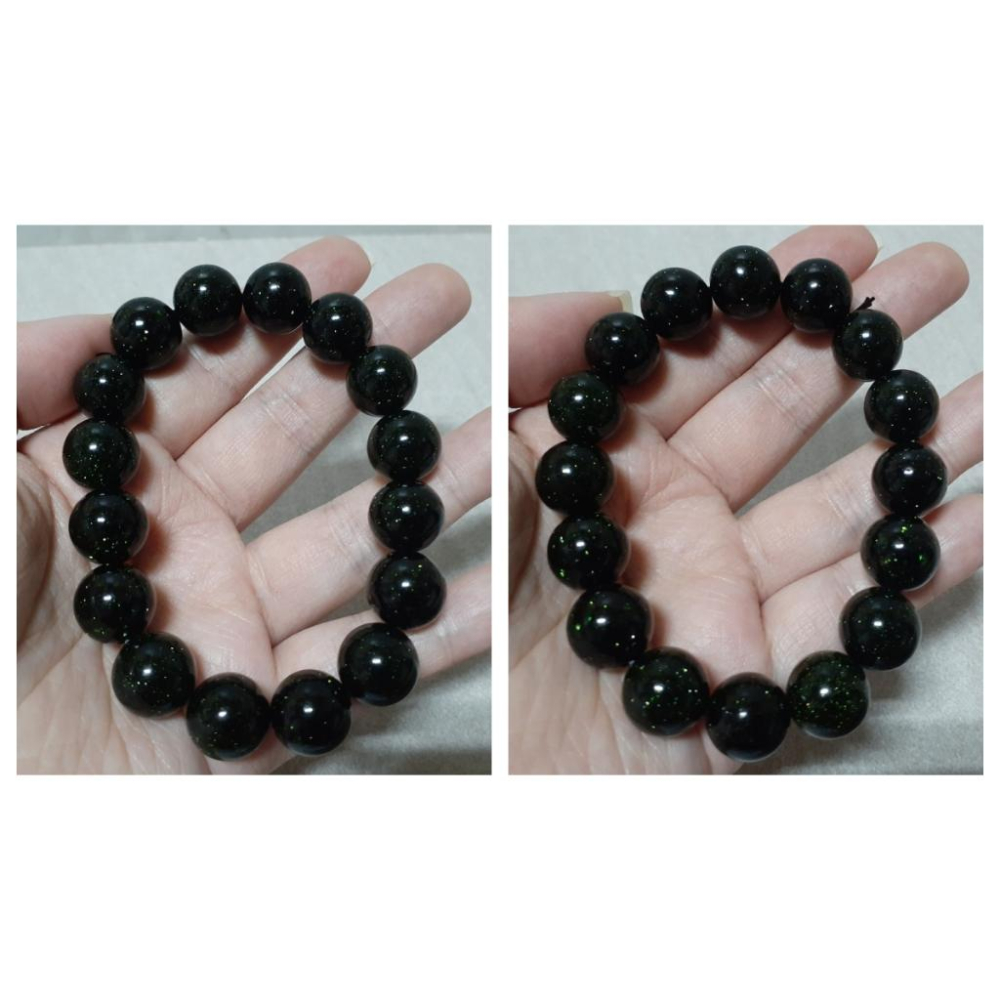 【三寶坊】藍砂石 綠砂石 15mm/13mm 手串/手珠/手鍊/手環 人造石 藍沙石 綠沙石-細節圖5