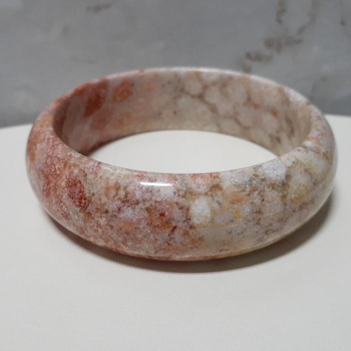 【三寶坊】天然珊瑚玉手鐲 55圈口 沙沙料 多彩 平安鐲 手鐲小圈口 N255-細節圖6