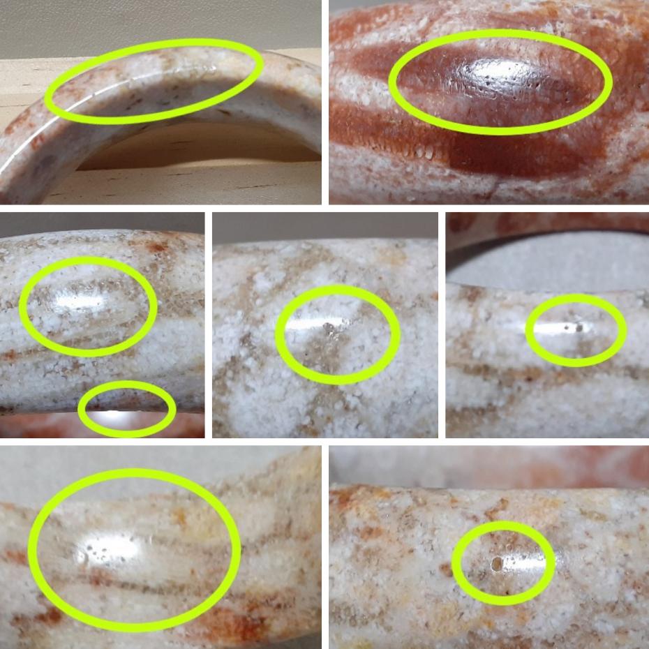 【三寶坊】天然珊瑚玉手鐲 55圈口 沙沙料 多彩 平安鐲 手鐲小圈口 N255-細節圖7