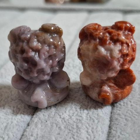 【三寶坊】珊瑚玉 吞金獸 通孔小件 雕刻件 手作DIY材料-細節圖2