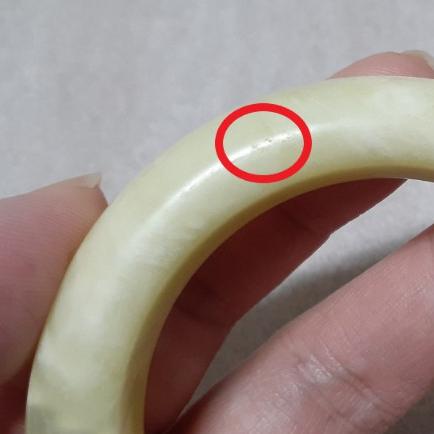 【三寶坊】天然岫玉手鐲 54圈口 青提奶蓋 平安鐲 小圈口手鐲 N232 甲翠 青堤奶蓋-細節圖7