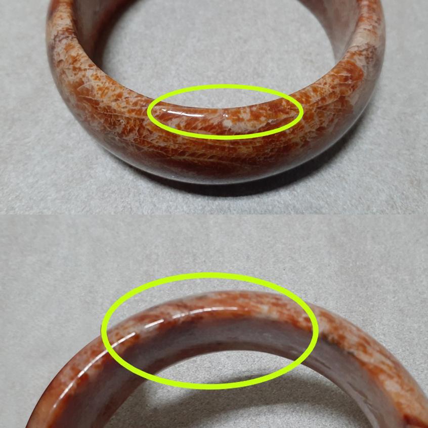 【三寶坊】天然珊瑚玉手鐲 56圈口 網花 蜘蛛網 紅色 寬鐲 手鐲小圈口 N220-細節圖7