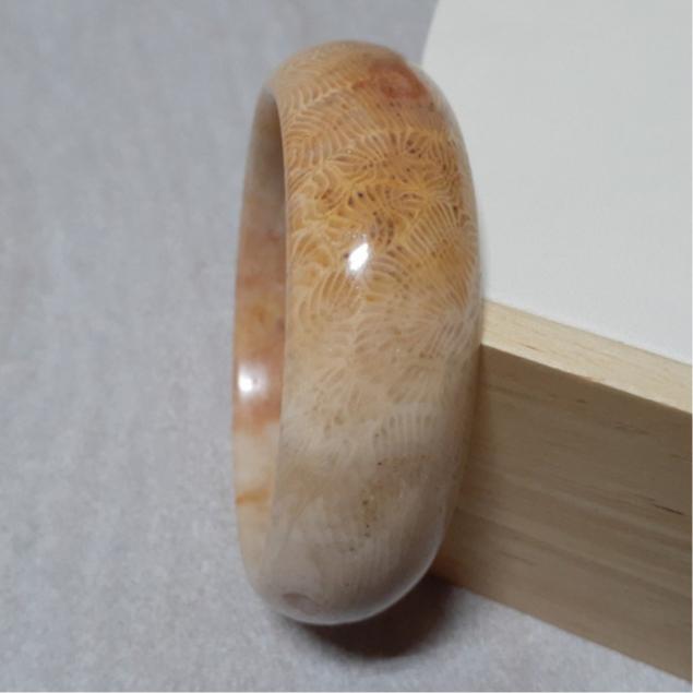 【三寶坊】天然珊瑚玉手鐲 59圈口 腦紋 寬鐲 手鐲大圈口 N314-細節圖3