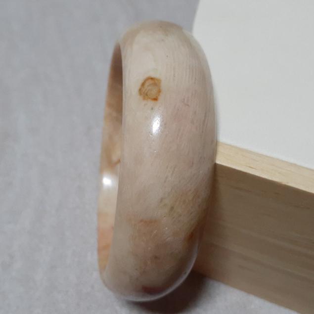 【三寶坊】天然珊瑚玉手鐲 59圈口 腦紋 寬鐲 手鐲大圈口 N314-細節圖4