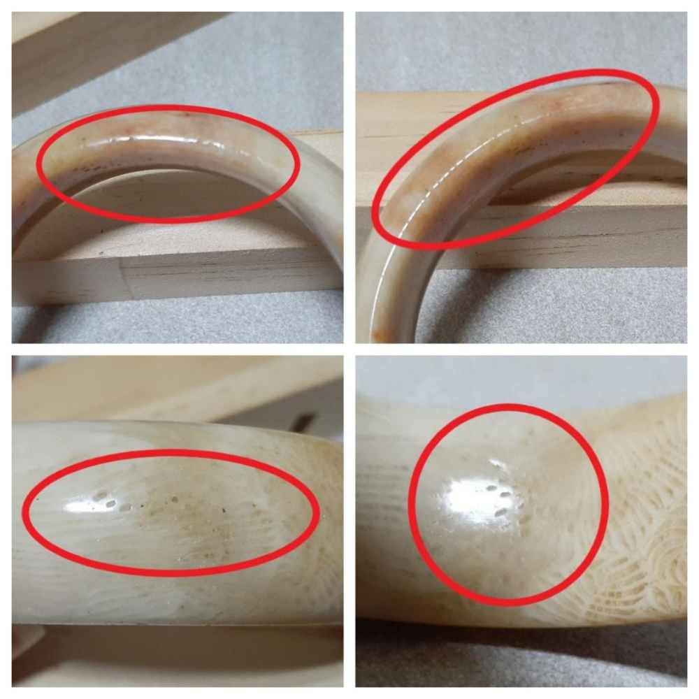 【三寶坊】天然珊瑚玉手鐲 59圈口 腦紋 寬鐲 手鐲大圈口 N314-細節圖8