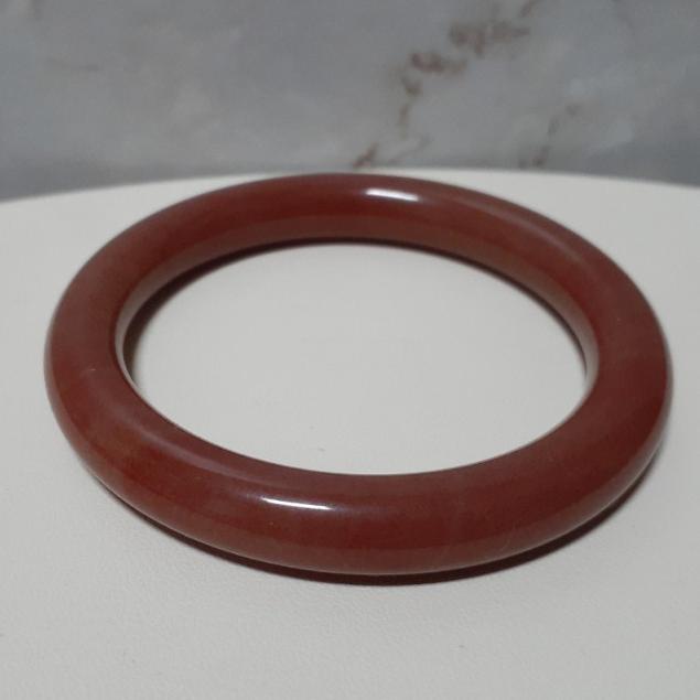 【三寶坊】天然佘太翠手鐲 55圈口 佘太紅 圓條 手鐲小圈口 N302-細節圖7