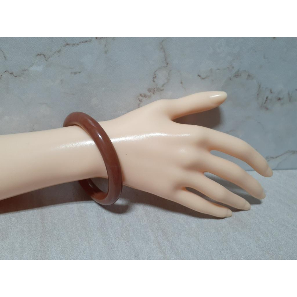 【三寶坊】天然佘太翠手鐲 55圈口 佘太紅 圓條 手鐲小圈口 N302-細節圖8