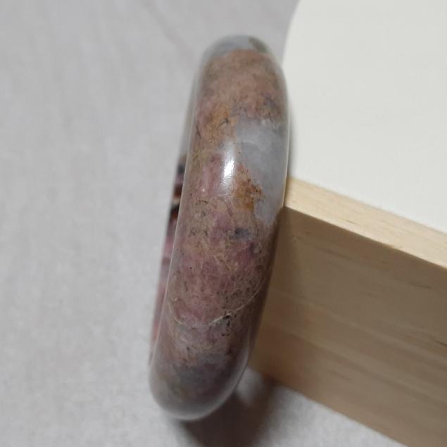 【三寶坊】天然薔薇手鐲 56圈口 薔薇輝手鐲 玫瑰石 平安鐲 手鐲大圈口 N244-細節圖3