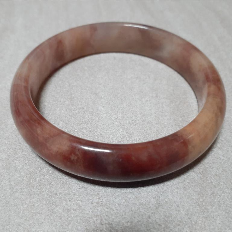 【三寶坊】天然金絲玉手鐲 62圈口 平安鐲 手鐲大圈口 N214-細節圖5