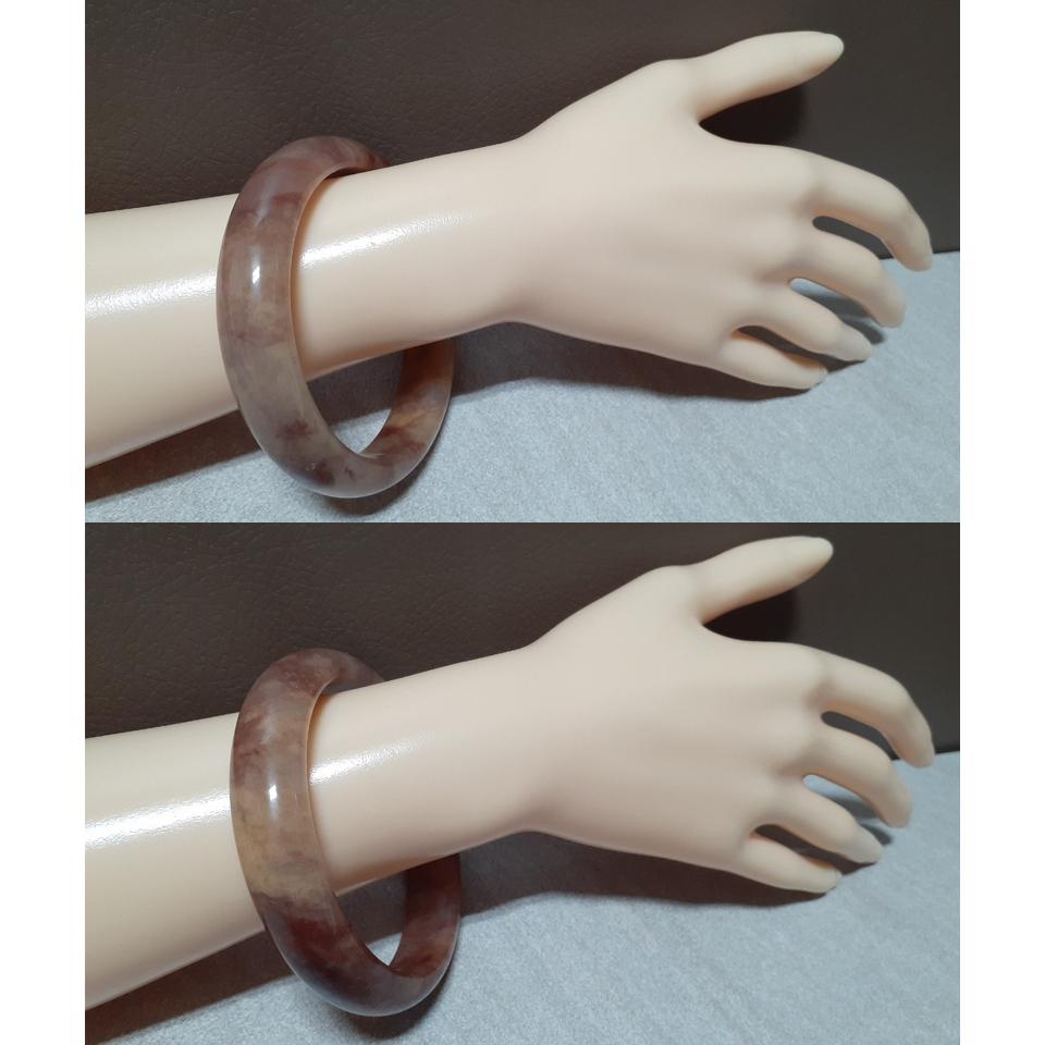 【三寶坊】天然金絲玉手鐲 62圈口 平安鐲 手鐲大圈口 N214-細節圖9