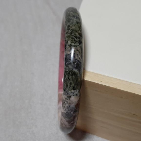 【三寶坊】天然薔薇手鐲 62圈口 薔薇輝手鐲 玫瑰石 圓條 手鐲大圈口 N377-細節圖5