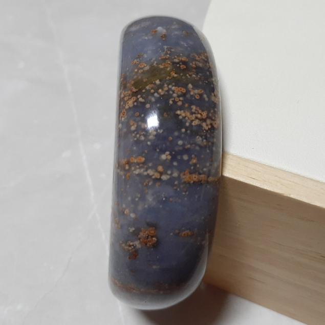【三寶坊】天然星空瑪瑙手鐲 62圈口 藍紫 寬鐲 瑪瑙手鐲大圈口 N399-細節圖4