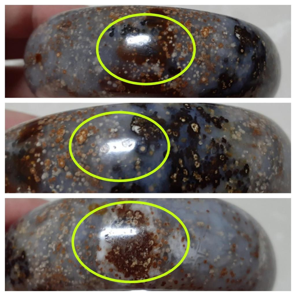 【三寶坊】天然星空瑪瑙手鐲 62圈口 藍紫 寬鐲 瑪瑙手鐲大圈口 N399-細節圖7