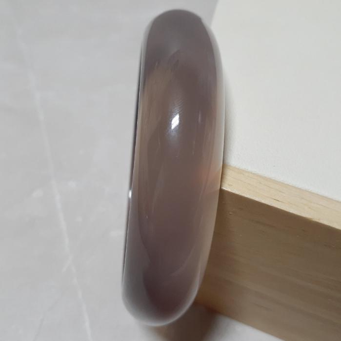 【三寶坊】天然紫玉髓手鐲 61圈口 煙紫玉髓 平安鐲 手鐲大圈口 N402 巴西紫玉髓-細節圖5