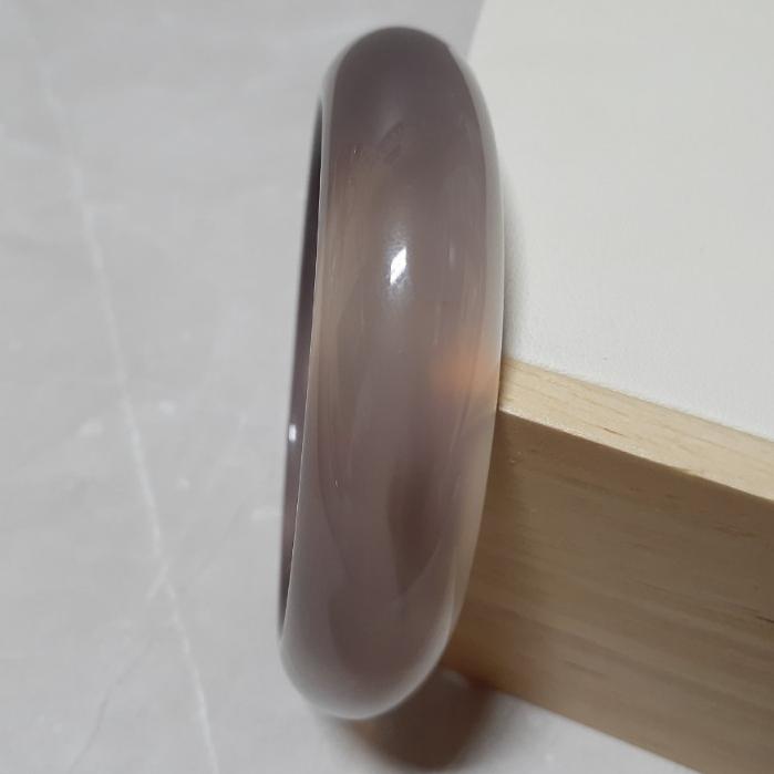 【三寶坊】天然紫玉髓手鐲 61圈口 煙紫玉髓 平安鐲 手鐲大圈口 N402 巴西紫玉髓-細節圖6