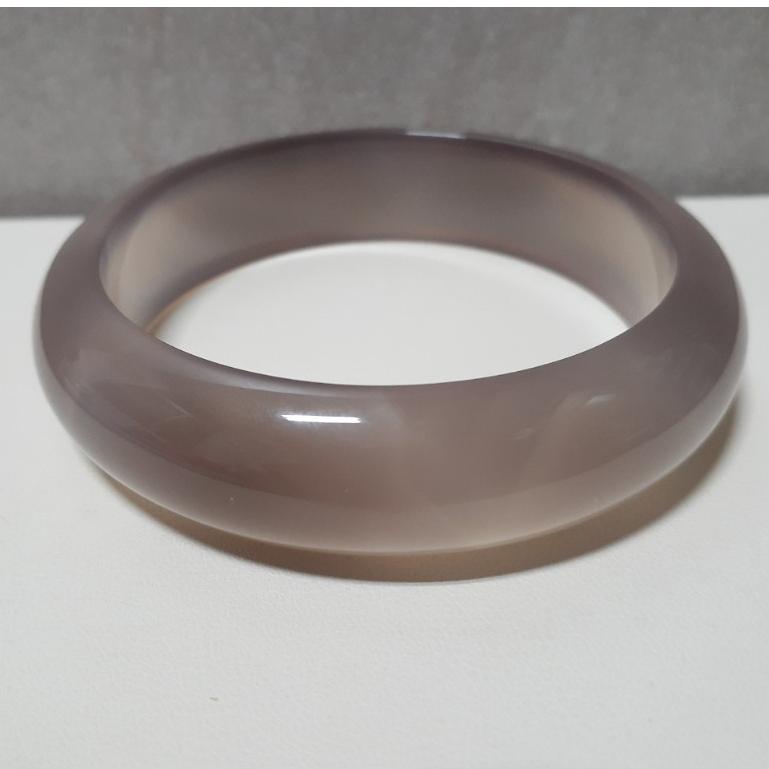 【三寶坊】天然紫玉髓手鐲 61圈口 煙紫玉髓 平安鐲 手鐲大圈口 N402 巴西紫玉髓-細節圖7