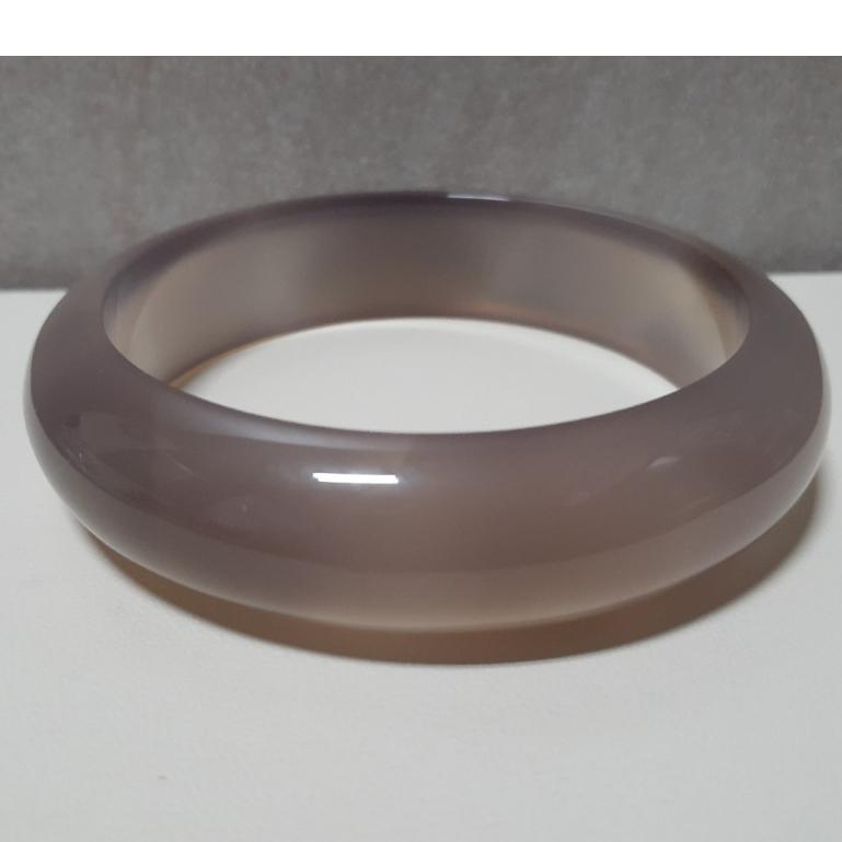 【三寶坊】天然紫玉髓手鐲 61圈口 煙紫玉髓 平安鐲 手鐲大圈口 N402 巴西紫玉髓-細節圖8