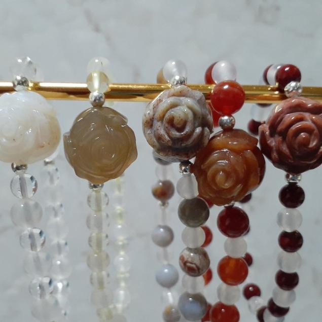 【三寶坊】天然珊瑚玉手串 珊瑚玉玫瑰花 設計款A 手串/手珠/手鍊/手排/手環-細節圖2