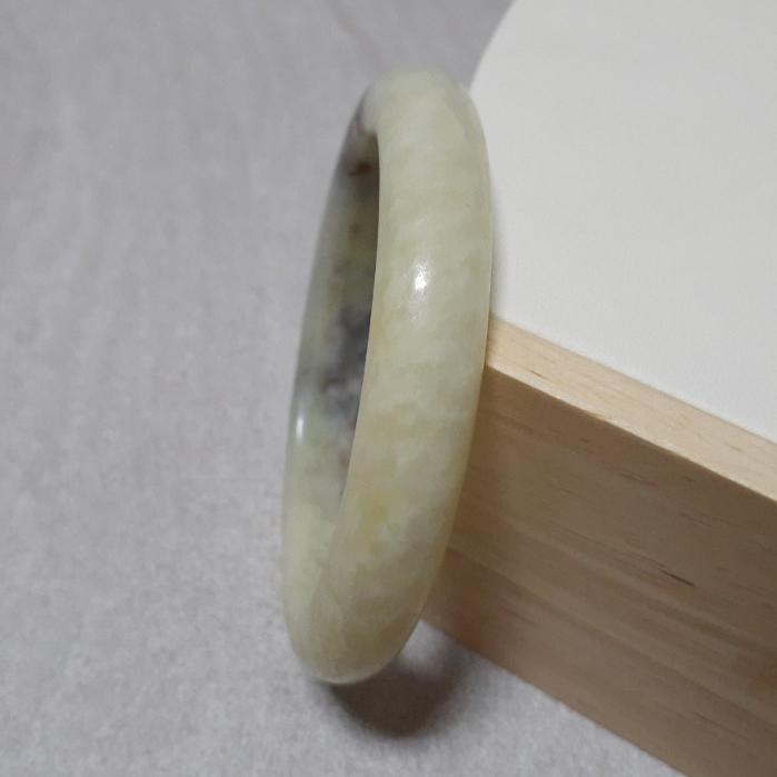 【三寶坊】天然岫玉手鐲 57圈口 平安鐲 大圈口手鐲 N229-細節圖4