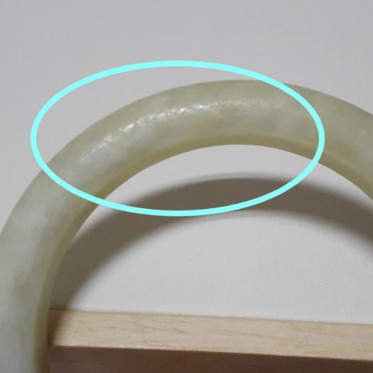 【三寶坊】天然岫玉手鐲 57圈口 平安鐲 大圈口手鐲 N229-細節圖7