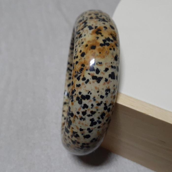 【三寶坊】天然年糕玉手鐲 62圈口 芝麻玉 寬鐲 胖胖鐲 手鐲大圈口 N221-細節圖3