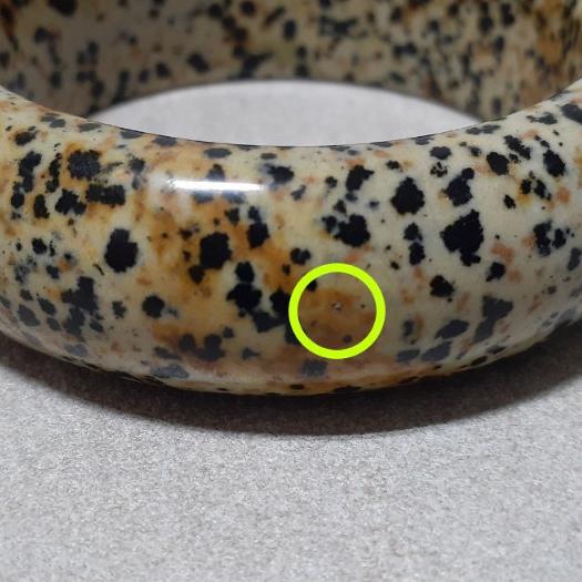 【三寶坊】天然年糕玉手鐲 62圈口 芝麻玉 寬鐲 胖胖鐲 手鐲大圈口 N221-細節圖7