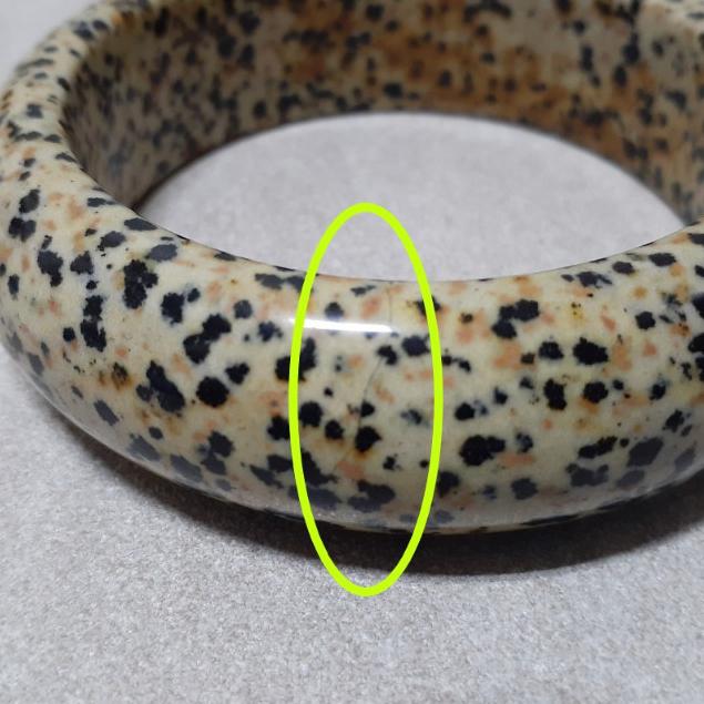 【三寶坊】天然年糕玉手鐲 62圈口 芝麻玉 寬鐲 胖胖鐲 手鐲大圈口 N221-細節圖8