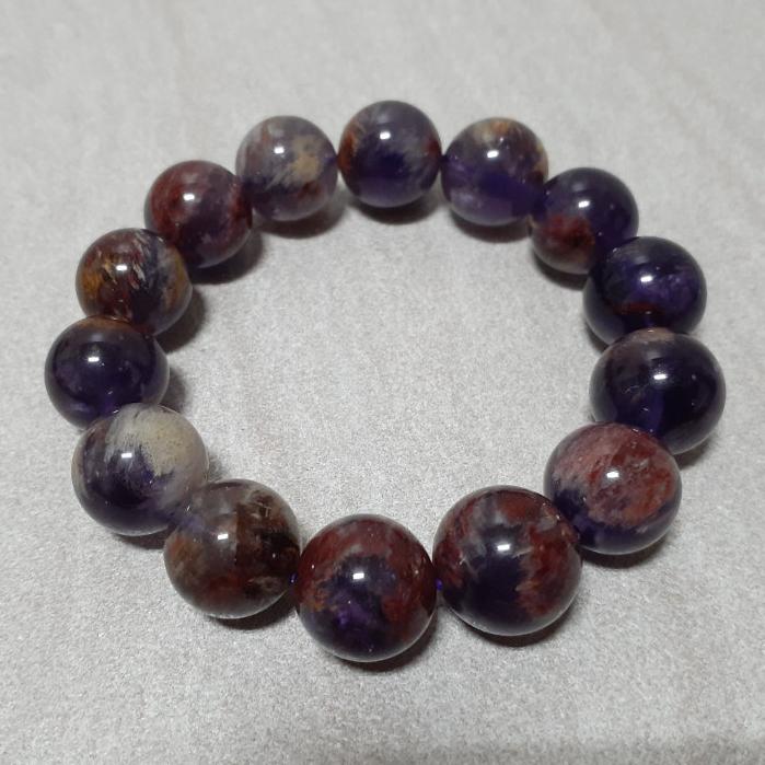【三寶坊】天然紫幽靈 14mm NG福利價 手串/手珠/手鍊/手環-細節圖4