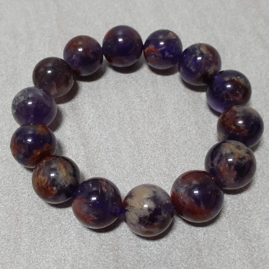 【三寶坊】天然紫幽靈 14mm NG福利價 手串/手珠/手鍊/手環-細節圖5