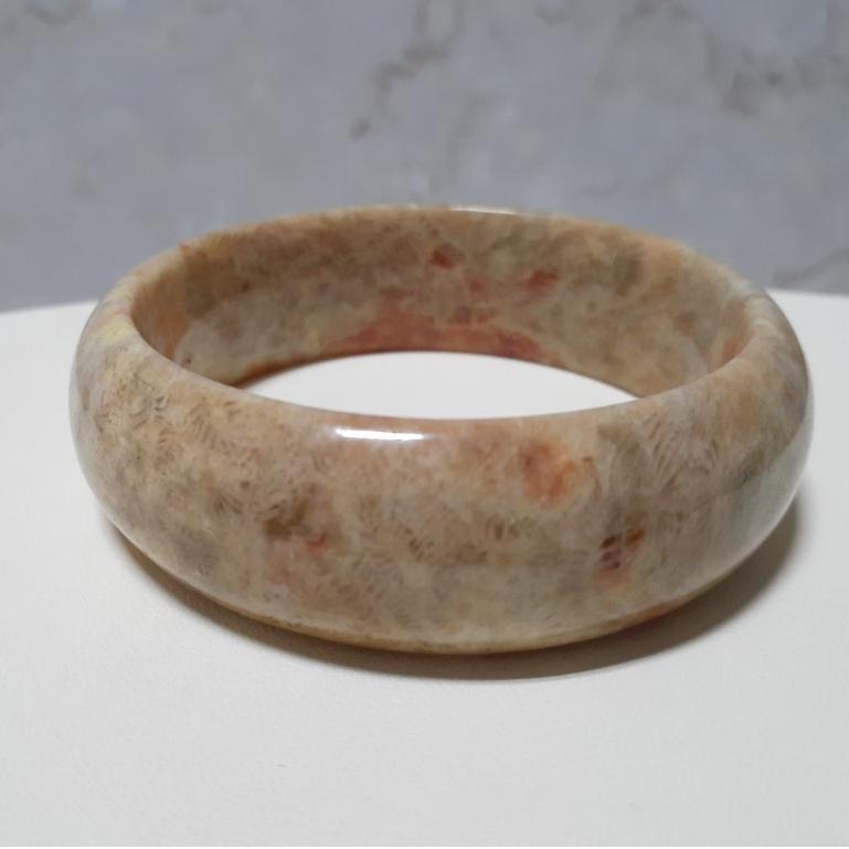 【三寶坊】天然珊瑚玉手鐲 56圈口 蟲紋 腦紋 平安鐲 手鐲小圈口 N217-細節圖6