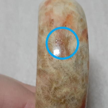 【三寶坊】天然珊瑚玉手鐲 56圈口 蟲紋 腦紋 平安鐲 手鐲小圈口 N217-細節圖7