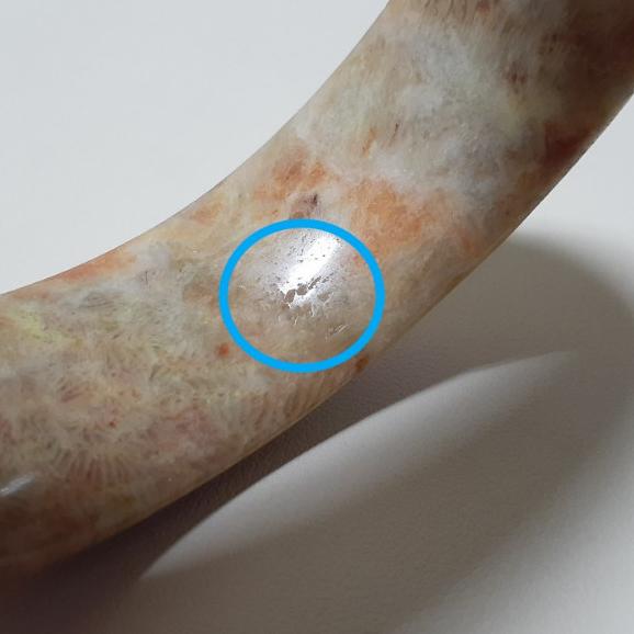 【三寶坊】天然珊瑚玉手鐲 56圈口 蟲紋 腦紋 平安鐲 手鐲小圈口 N217-細節圖8