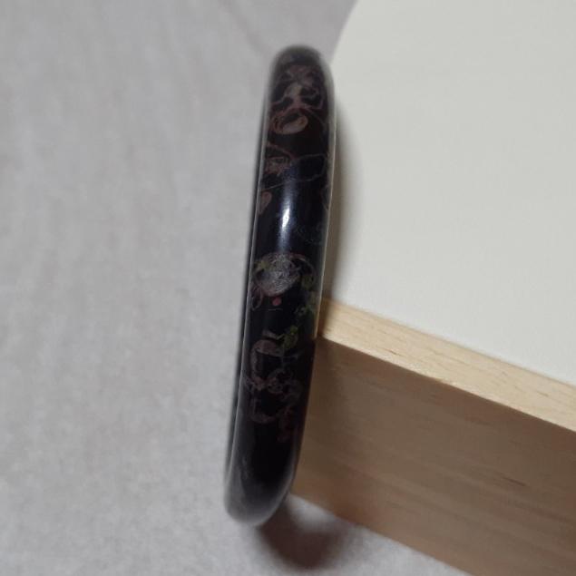 【三寶坊】天然梅花玉手鐲 61圈口 圓條 手鐲大圈口 N275 長壽石-細節圖5