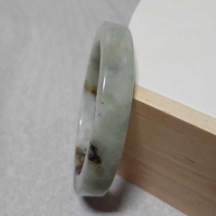 【三寶坊】天然岫玉手鐲 57圈口 方鐲 大圈口手鐲 N238-細節圖4