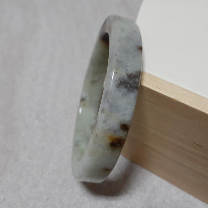 【三寶坊】天然岫玉手鐲 57圈口 方鐲 大圈口手鐲 N238-細節圖5