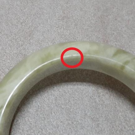 【三寶坊】天然岫玉手鐲 54圈口 青提奶蓋 平安鐲 小圈口手鐲 N233 甲翠 青堤奶蓋-細節圖7