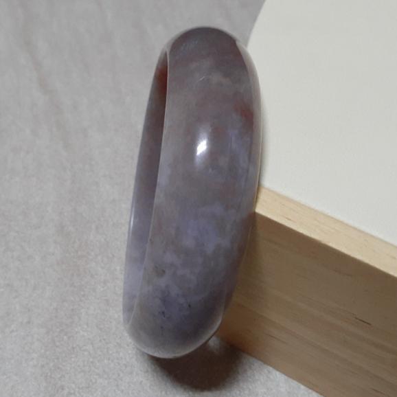 【三寶坊】天然水草瑪瑙手鐲 62圈口 紅紫 水晶 平安鐲 海洋碧玉 手鐲大圈口 N199-細節圖4