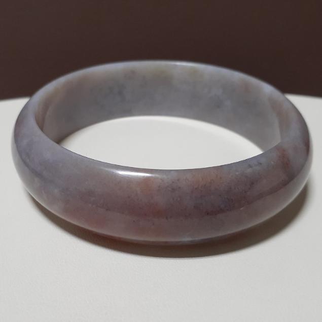 【三寶坊】天然水草瑪瑙手鐲 62圈口 紅紫 水晶 平安鐲 海洋碧玉 手鐲大圈口 N199-細節圖6