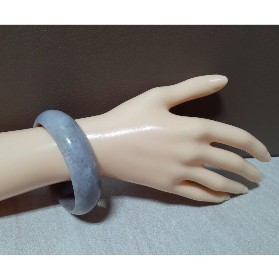 【三寶坊】天然水草瑪瑙手鐲 62圈口 紅紫 水晶 平安鐲 海洋碧玉 手鐲大圈口 N199-細節圖9