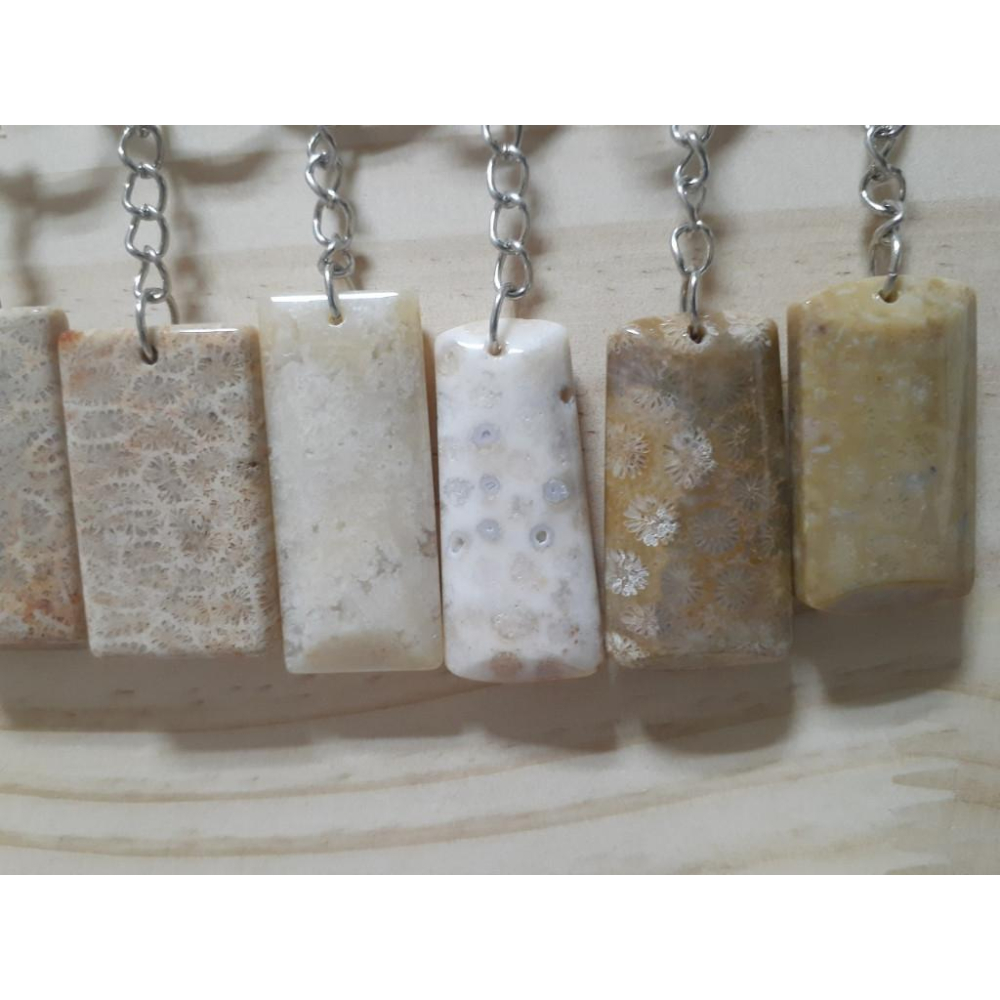 【三寶坊】天然珊瑚玉無事牌 鑰匙圈 無事牌 菊花石 珊瑚玉吊墜 K1-K9-細節圖7