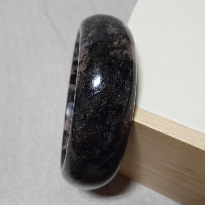 【三寶坊】天然櫻花雨手鐲 63圈口 黑櫻花 薔薇輝手鐲 寬鐲 手鐲大圈口 N363-細節圖3