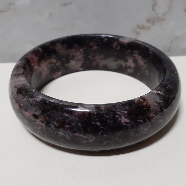 【三寶坊】天然櫻花雨手鐲 63圈口 黑櫻花 薔薇輝手鐲 寬鐲 手鐲大圈口 N363-細節圖6