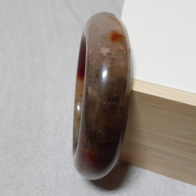 【三寶坊】天然佘太翠手鐲 54圈口 佘太踏雪尋梅 平安鐲 手鐲小圈口 N309-細節圖4