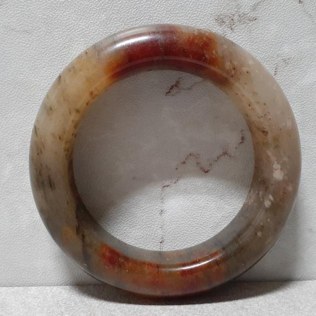 【三寶坊】天然佘太翠手鐲 54圈口 佘太踏雪尋梅 平安鐲 手鐲小圈口 N309-細節圖5