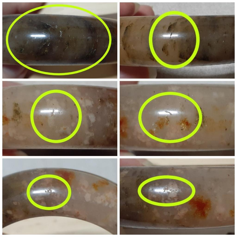 【三寶坊】天然佘太翠手鐲 54圈口 佘太踏雪尋梅 平安鐲 手鐲小圈口 N309-細節圖7