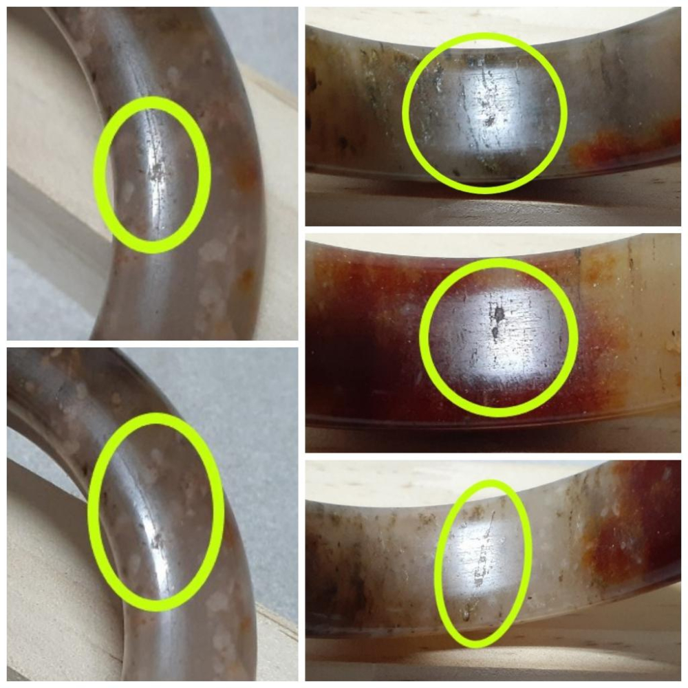 【三寶坊】天然佘太翠手鐲 54圈口 佘太踏雪尋梅 平安鐲 手鐲小圈口 N309-細節圖8