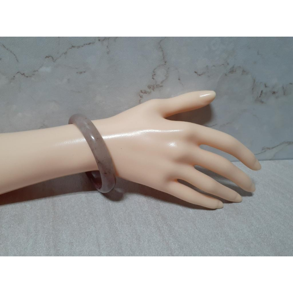 【三寶坊】天然佘太翠手鐲 55圈口 佘太芋泥波波 平安鐲 手鐲小圈口 N308-細節圖9