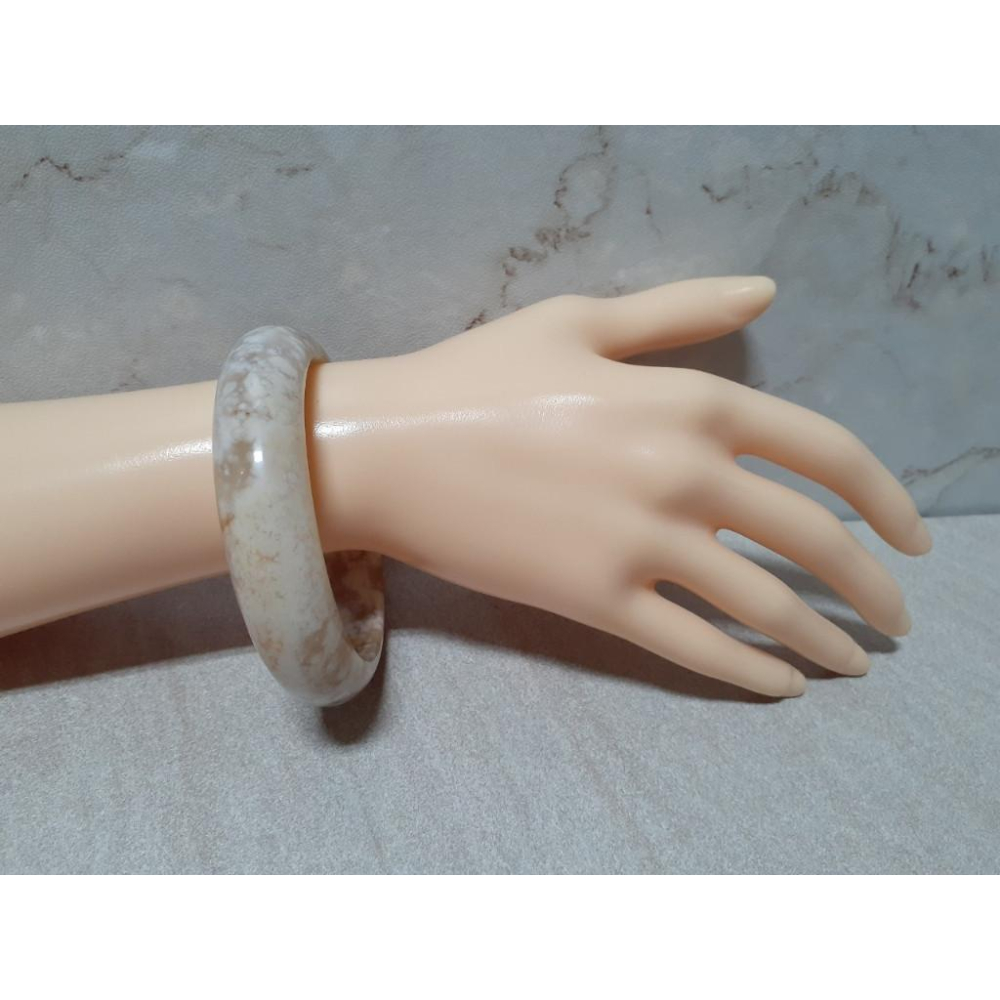 【三寶坊】天然櫻花瑪瑙手鐲 62圈口 爆米花 焦糖色 平安鐲 瑪瑙手鐲大圈口 N264 星空意境-細節圖9