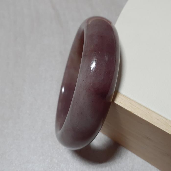 【三寶坊】天然佘太手鐲 62圈口 草莓醬 小胖鐲 平安鐲 佘太翠 手鐲大圈口 N138-細節圖2